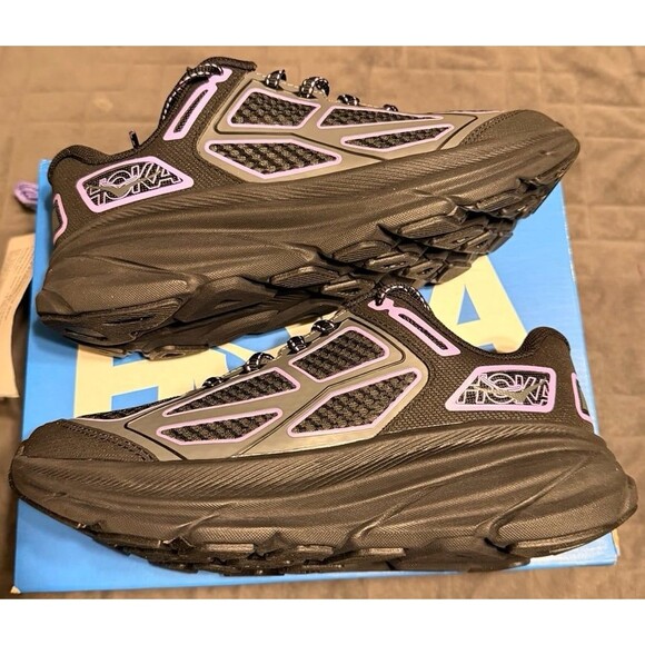 Hoka One One Cifton One9 “ Black Aster Flower” Size 6.5W - Picture 2 of 6